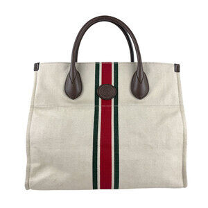 GUCCI Authentic Brown Leather Shoulder Bag